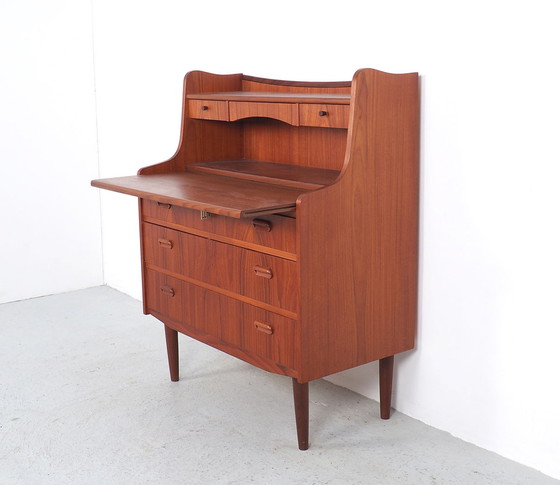 Image 1 of Danish design teak secretaire with mirror