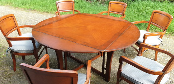 Image 1 of Schuitema art nouveau cherry wood table