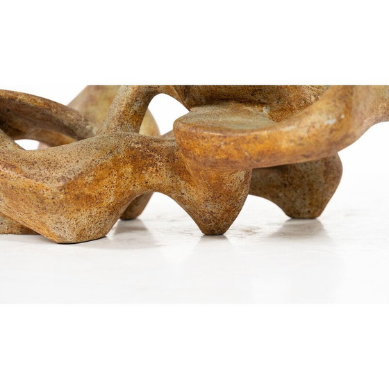 Image 1 of Vintage glass and concrete coffee table by Claudio Trevi, 1970