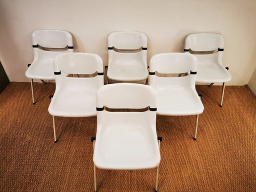 Suite Of 6 Dorsal Chairs By E. Ambas & G. Pirelli