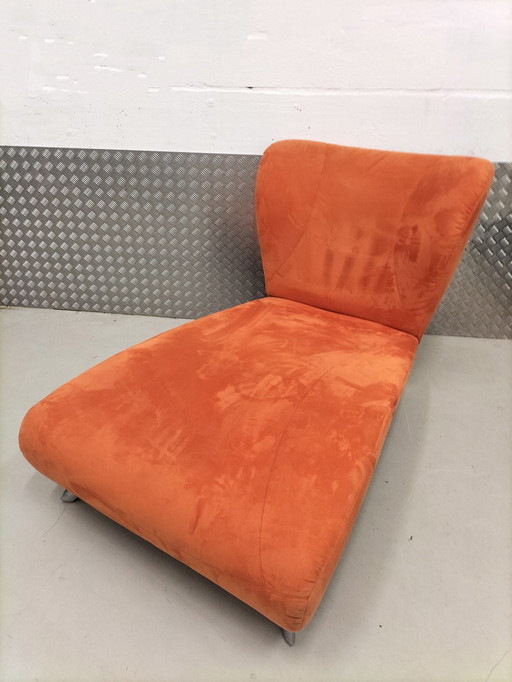 Modern recliner with velvet cover