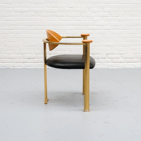 Image 1 of Postmodern Dining Chairs Gold