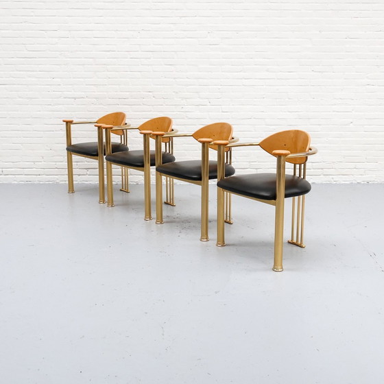 Image 1 of Postmodern Dining Chairs Gold