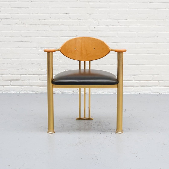 Image 1 of Postmodern Dining Chairs Gold