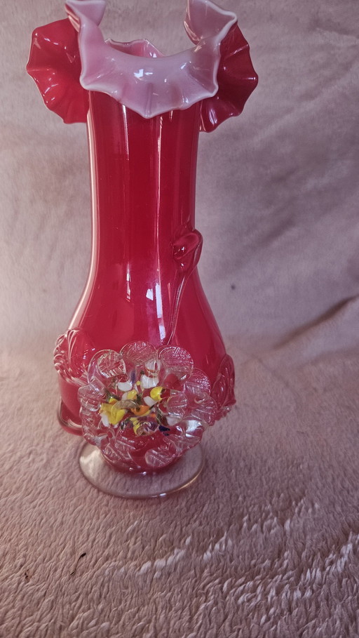 Beautiful Hand Gestures Vase Murano Glass