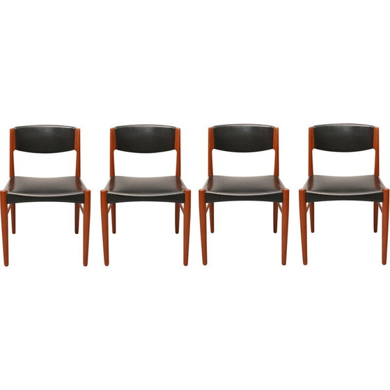 Image 1 of Set of 4 Danish vintage dining chairs in teakwood
