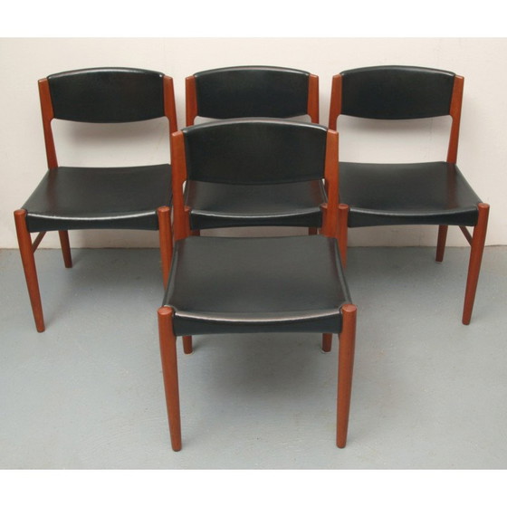 Image 1 of Set of 4 Danish vintage dining chairs in teakwood