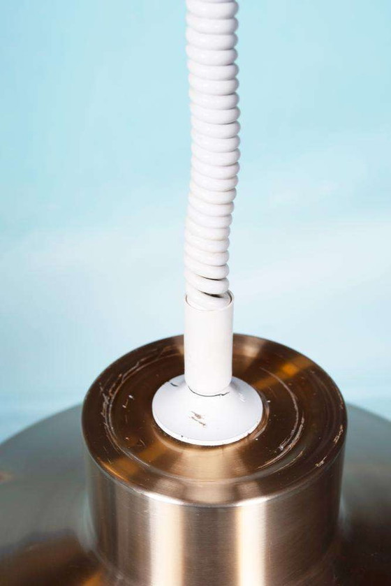 Image 1 of Vintage aluminum pendant lamp 1960s/70s, dining room table lamp