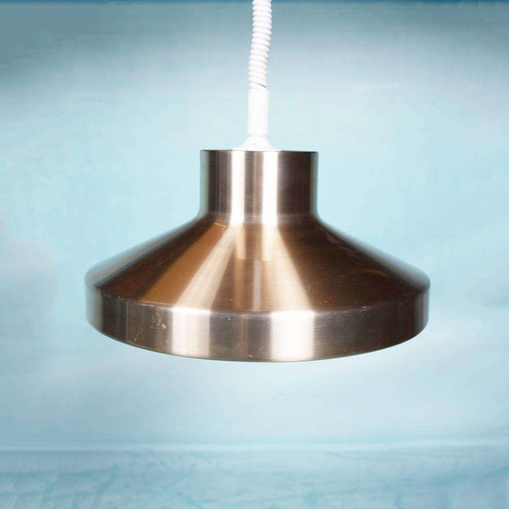 Image 1 of Vintage aluminum pendant lamp 1960s/70s, dining room table lamp