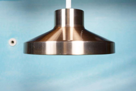 Image 1 of Vintage aluminum pendant lamp 1960s/70s, dining room table lamp