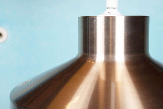 Image 1 of Vintage aluminum pendant lamp 1960s/70s, dining room table lamp
