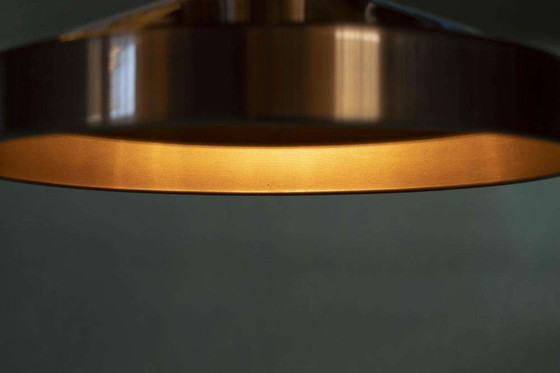 Image 1 of Vintage aluminum pendant lamp 1960s/70s, dining room table lamp