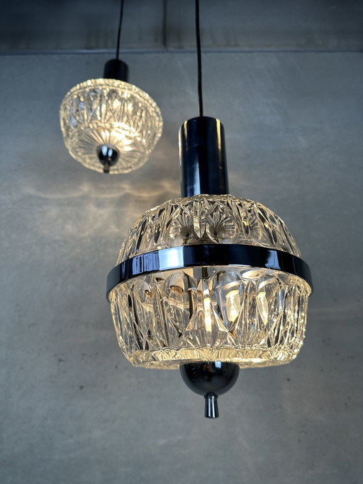 2x Massive Belgium Val Saint Lambert pendant lights