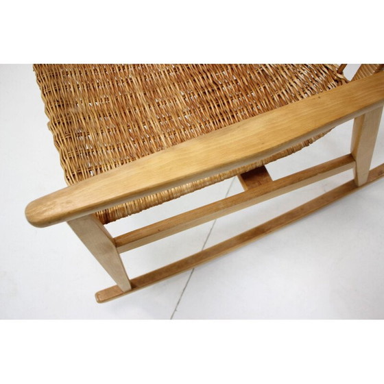 Image 1 of Mid-century rattan rocking chairs, Czechoslovakia 1960s