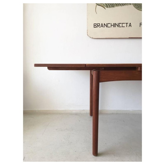 Image 1 of Scandinavian vintage extendable teak dining table, 1960
