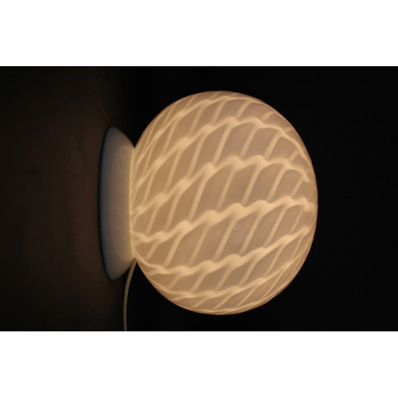 Image 1 of Vintage glass globe table lamp, Italy 1980s
