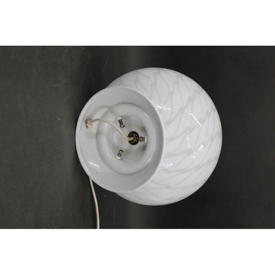 Image 1 of Vintage glass globe table lamp, Italy 1980s