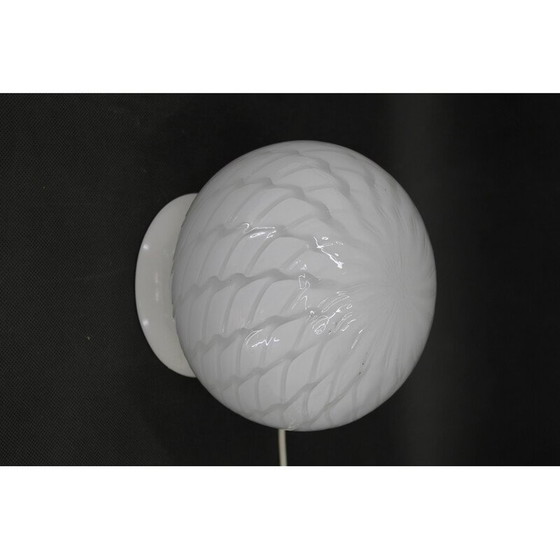 Image 1 of Vintage glass globe table lamp, Italy 1980s