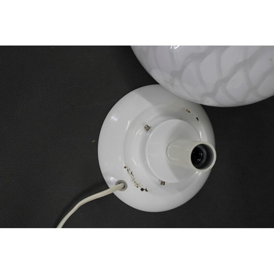 Image 1 of Vintage glass globe table lamp, Italy 1980s