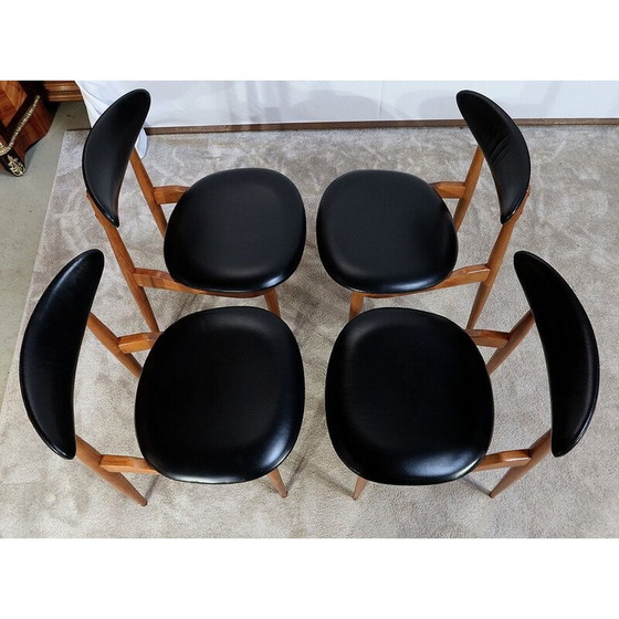 Image 1 of Set of 4 vintage chairs model " Unicorn " by Pierre Guariche for Baumann, 1960