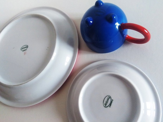 Image 1 of Rare Matteo Thun Postmodern 'Le Petit' Breakfast Set For Two Arzberg 1986