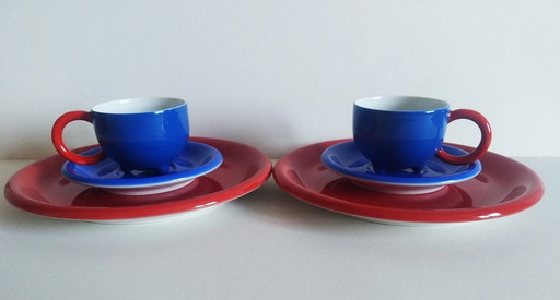 Rare Matteo Thun Postmodern 'Le Petit' Breakfast Set For Two Arzberg 1986