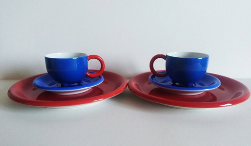 Rare Matteo Thun Postmodern 'Le Petit' Breakfast Set For Two Arzberg 1986