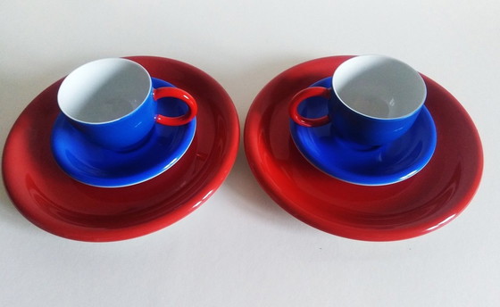 Image 1 of Rare Matteo Thun Postmodern 'Le Petit' Breakfast Set For Two Arzberg 1986