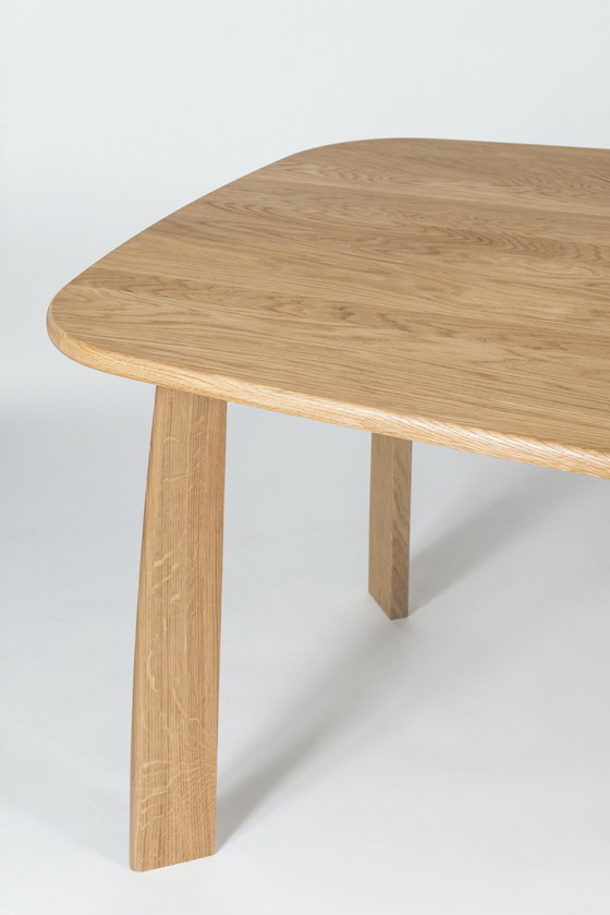 Image 1 of Solid Oak Table, 240 Cm Long, Design Sylvain Willenz For Quodes