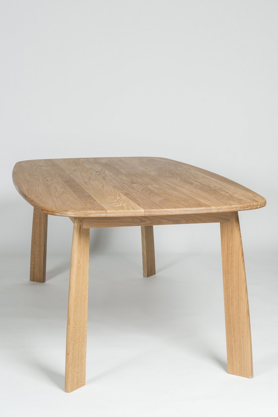 Image 1 of Solid Oak Table, 240 Cm Long, Design Sylvain Willenz For Quodes