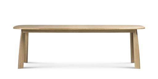 Solid Oak Table, 240 Cm Long, Design Sylvain Willenz For Quodes