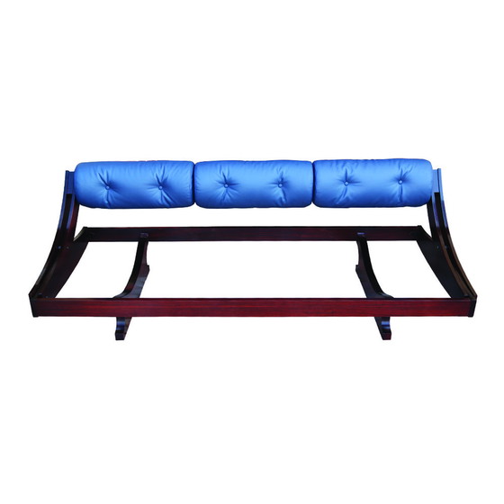 Image 1 of GS195 Gianni Songia Daybed in Navy Blue Andrew Muirhead Fine Scottish Leather, Italy, 1963