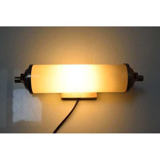 Image 1 of Lampada tubolare in vetro Art Déco vintage, Cecoslovacchia 1930