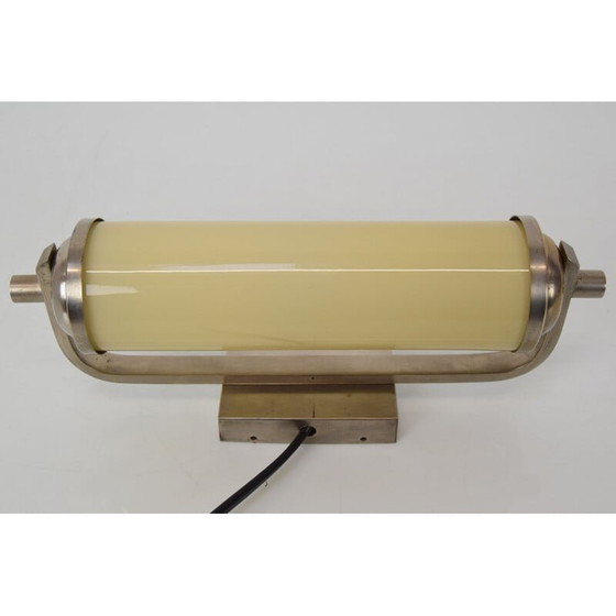 Image 1 of Lampada tubolare in vetro Art Déco vintage, Cecoslovacchia 1930