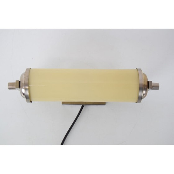 Image 1 of Lampada tubolare in vetro Art Déco vintage, Cecoslovacchia 1930