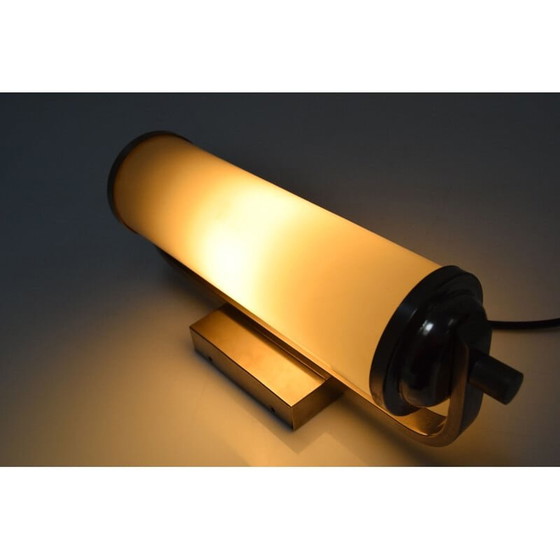 Image 1 of Lampada tubolare in vetro Art Déco vintage, Cecoslovacchia 1930