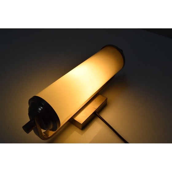 Image 1 of Lampada tubolare in vetro Art Déco vintage, Cecoslovacchia 1930