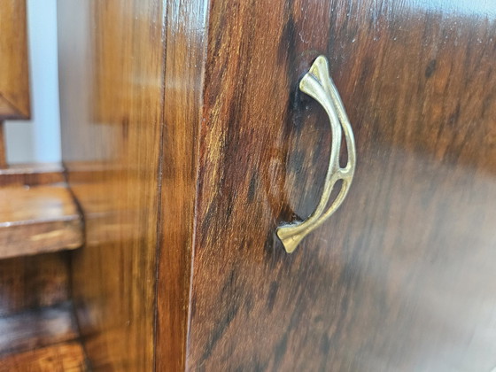 Image 1 of Art Decò Dressing Table In Walnut With Mirror