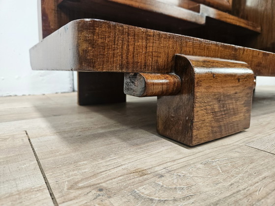 Image 1 of Art Decò Dressing Table In Walnut With Mirror