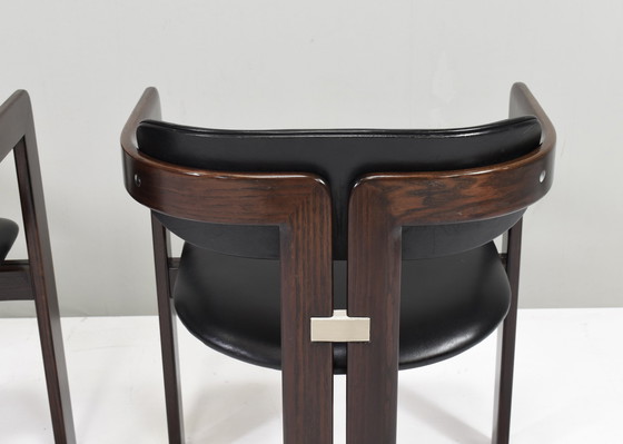 Image 1 of Fauteuils Pamplona en cuir noir par Augusto Savini pour POZZI, Italie - 1965