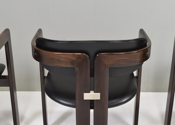 Image 1 of Fauteuils Pamplona en cuir noir par Augusto Savini pour POZZI, Italie - 1965