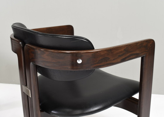 Image 1 of Fauteuils Pamplona en cuir noir par Augusto Savini pour POZZI, Italie - 1965