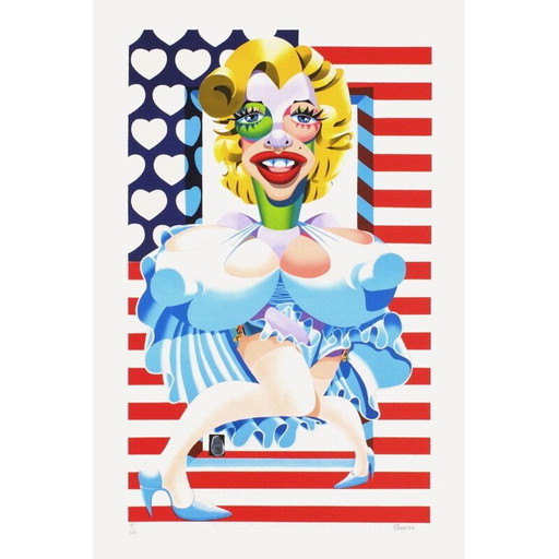 Litografía vintage de Marilyn Monroe, realizada por Didier Chamizot, 2008