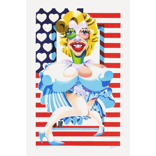 Litografía vintage de Marilyn Monroe, realizada por Didier Chamizot, 2008