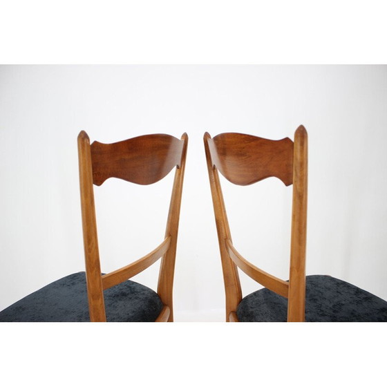 Image 1 of Set of four beechwood dining chairs, Italy 1960.