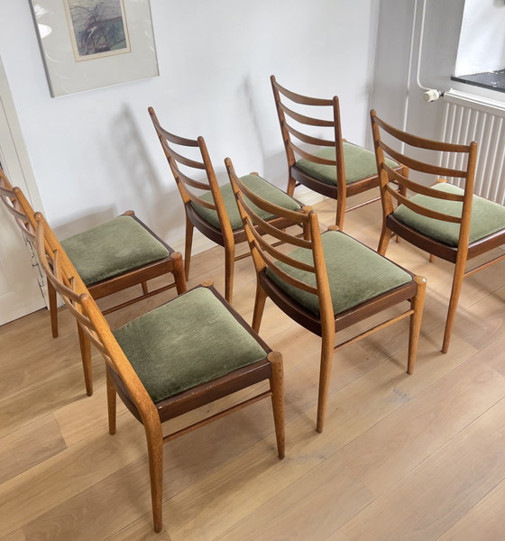 Image 1 of 6x Pastoe Model St09 Eettafel Stoelen Door Cees Braakman