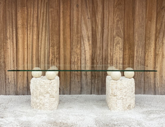 Image 1 of Table basse vintage en mactanstone