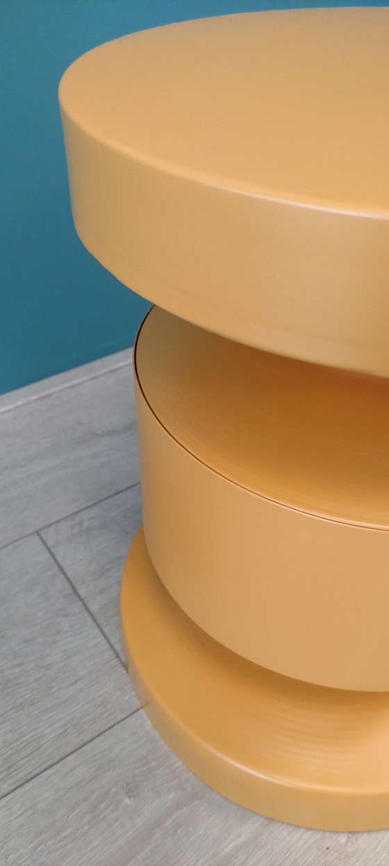 Image 1 of Modern Ochre Yellow Design Side Table Of Metal