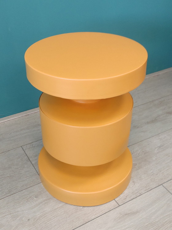 Image 1 of Modern Ochre Yellow Design Side Table Of Metal