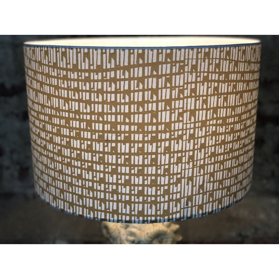 Image 1 of Vintage neoclassical lamp in altuglass and gilded metal, 1950